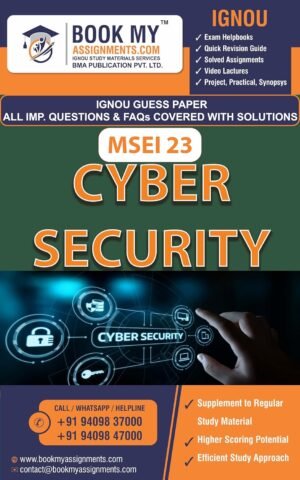 IGNOU MSEI 023 Cyber Security Study Material and Guide Book English Medium