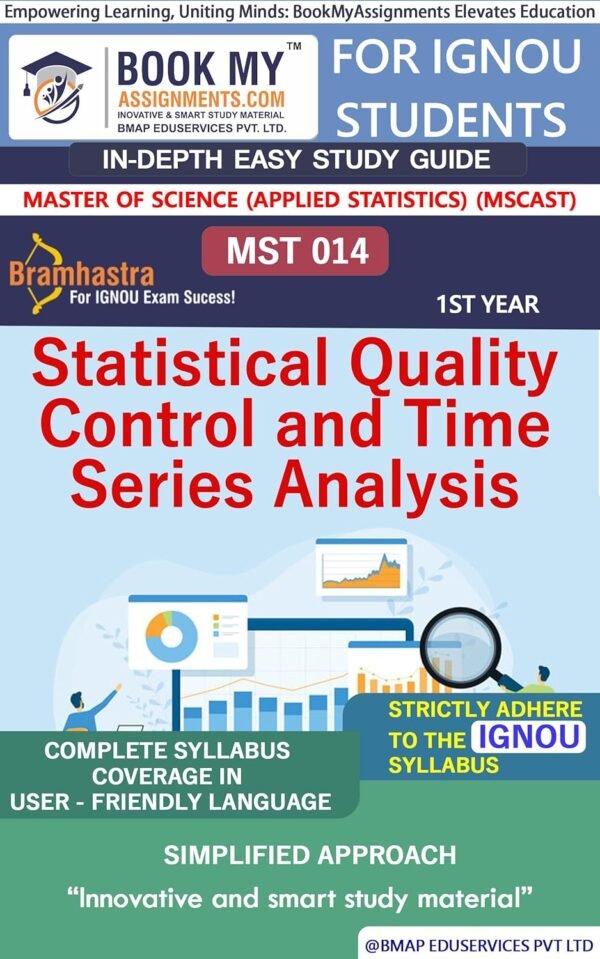 IGNOU MST 014 Statistical Quality Control and Time Series Analysis Guide Book English Medium