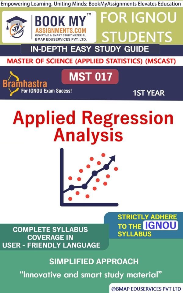 IGNOU MST 017 Applied Regression Analysis Study Guide Book English Medium