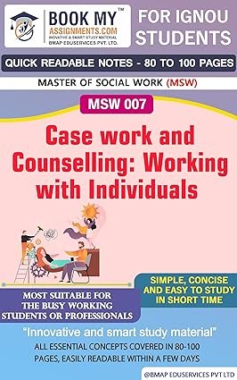 IGNOU MSW 007 Case work and Counselling Guide Book English Medium