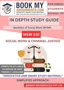 IGNOU MSW 032 Social Work Role in Criminal Justice System Exam Preparation Book English Medium