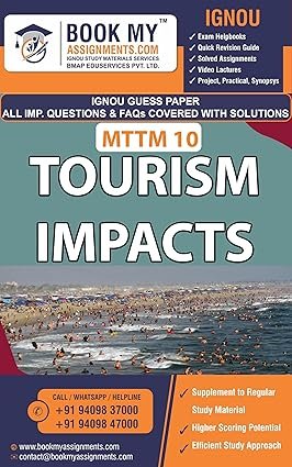 IGNOU MTTM 10 Tourism Impacts Exam Preparation Book English Medium
