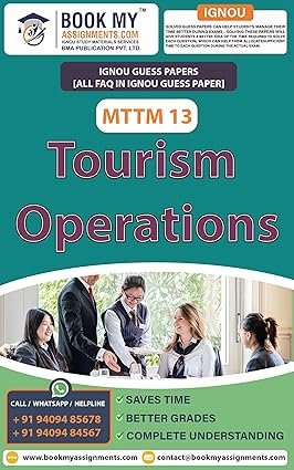 IGNOU MTTM 13 Tourism Operations Exam Preparetion Book Guide Book English Medium
