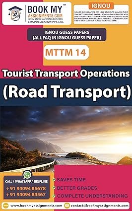 IGNOU MTTM 14 Tourist Transport Operations (Road Transport) Exam Help Book English Medium
