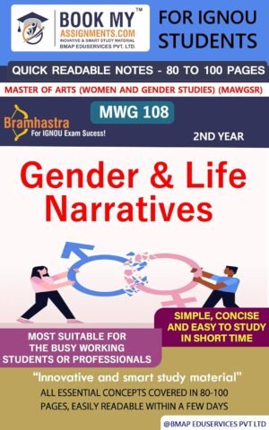 IGNOU MWG 108 Gender & Life Narratives Exam Preparation Book English Medium