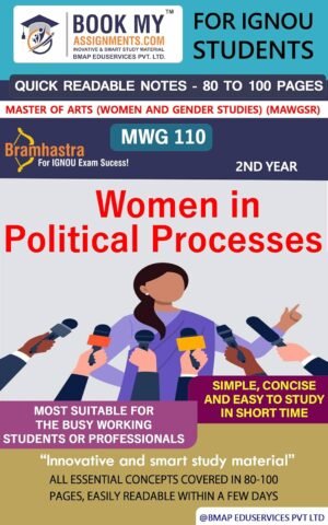IGNOU MWG 110 Women & Political Process Best Study Material For IGNOU Students