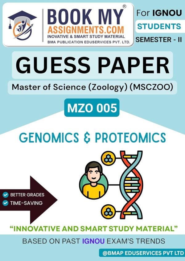 IGNOU MZO 005 Genomics and Proteomics Guess Paper English Medium