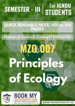 IGNOU MZO 007 Principles of Ecology Exam Help Book English Medium