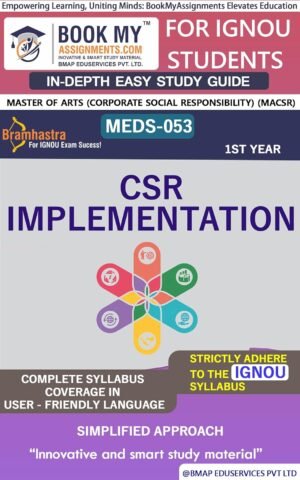 IGNOU Online Study Material Guide Book MEDS 053 CSR Implementation