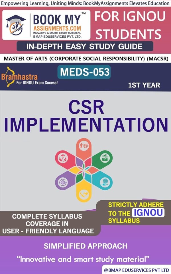 IGNOU Online Study Material Guide Book MEDS 053 CSR Implementation
