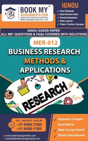 IGNOU Online Study Material MER 012 Business Research Methods & Applications English Medium