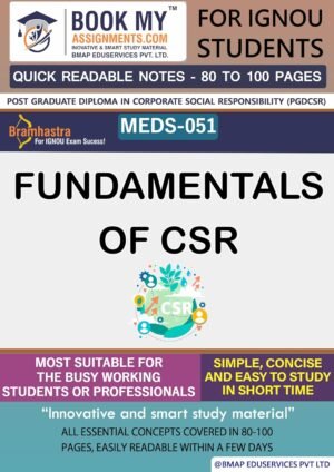 IGNOU Quick Readable Notes for MEDS 051 Fundamentals of CSR Study Guide