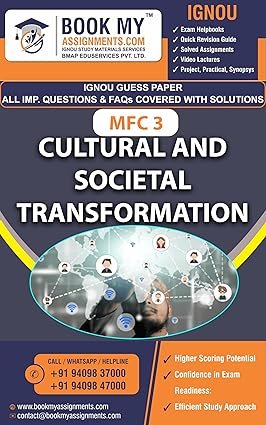 IGNOU Study Material Guide Book English Medium MFC 003 Cultural and Societal Transformation