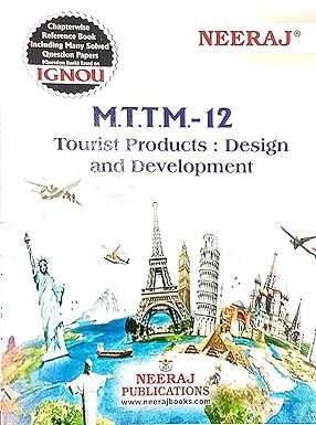 IGNOU TOURISM SUBJECT SAMPLE PAPER MTTM-12 English Medium Neeraj Guide Book