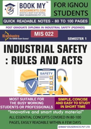 Latest IGNOU Book MIS 022 Industrial Safety Rules and Acts English Medium