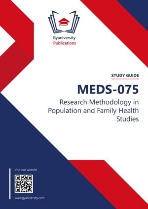 MEDS 075 Research Methodology in Population and Family Health Studies IGNOU Help Book