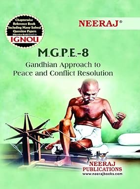 NEERAJ IGNOU Guide Book MGPE-8 Gandhian Approach To Peace And Conflict Resolution English Medium
