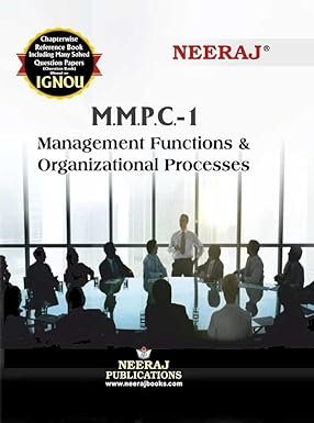 NEERAJ IGNOU MBA Management Functions and Organizational Processes -MMPC 001 in English Medium