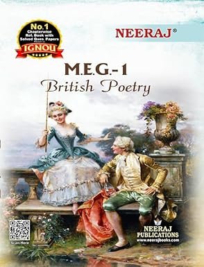 NEERAJ MEG-01 British Poetry English Medium Guide Book
