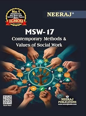 NEERAJ MSW-017 Contemporary Methods & Values of Social Work English Medium IGNOU Guide Book
