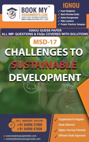 Top IGNOU Guide Books English Medium MSD 17 Challenges to Sustainable Development