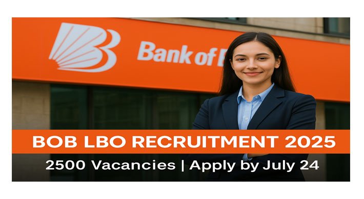 Bank of Baroda LBO Recruitment 2025: 2500 पदों पर निकली भर्ती, जानिए आवेदन प्रक्रिया, योग्यता, सैलरी और आखिरी तारीख