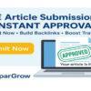 Free Article Submission Sites List – Instant Approval