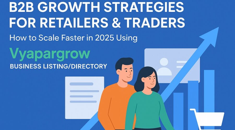 B2B Growth Strategies for Retailers & Traders: How to Scale Faster in 2026 Using Vyapargrow Business Listing